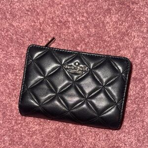 Kate Spade Black Quilted Leather Wallet